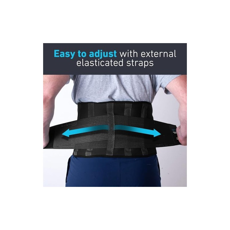 Clever Yellow Premium Back Support Belt, Back Brace, Lumbar Support