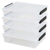 Morcte 6 Qt Clear Plastic Stackable Storage Container with Lids,