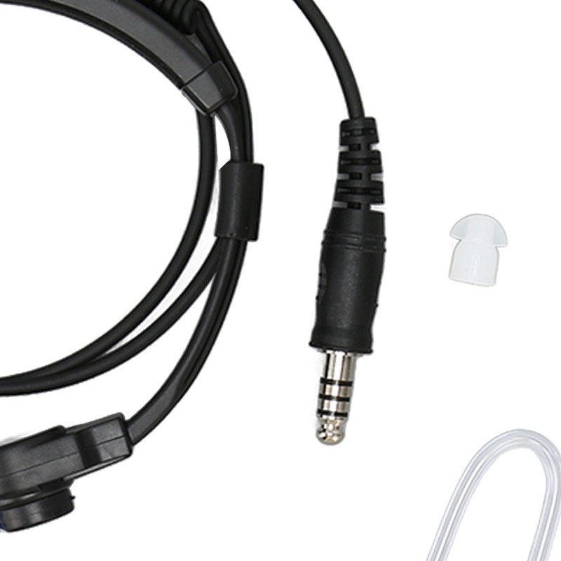 Throat Mic Headset 7.1mm Plug with PTT Adapter Push to