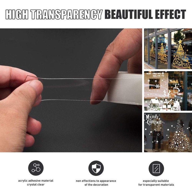 Double Sided Tape Heavy Duty - 3/4" 10' Acrylic Clear Strong