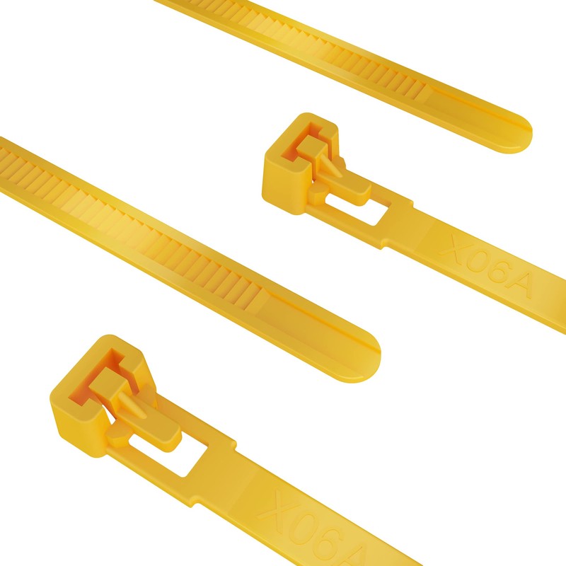 intervisio Cable Ties Resealable, 540 mm x 7.6 mm, Yellow,