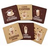 Inkdotpot Set of 6 Drink Coasters Decorative Non,Slip Cork Base