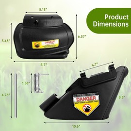 DICOOL 731-07131 Side Discharge Chute & 987-02516A Hinged Mulching Plug Assembly - Compatible with MTD Craftsman Troy-Bilt TB110, TB230, TB130 Lawn Mowers, Replacement for 731-7131 Easy Installation