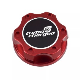 Unbranded Red Racing Engine Oil Filler Cap Screw-in Style Turbo Charged Emblem Fits Mazda