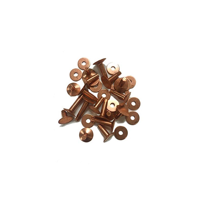 Copper Rivets & Burrs, 5/8" Size, No. 9, ¼ Pound