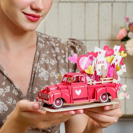 Paper Love 3D Loads of Love Pop Up Card, With Detachable Popup Keepsake, For Birthday, Love, Wedding, All Occasion or Just Because - Oversized 10" x 7" Cover - Includes Envelope and Note Card