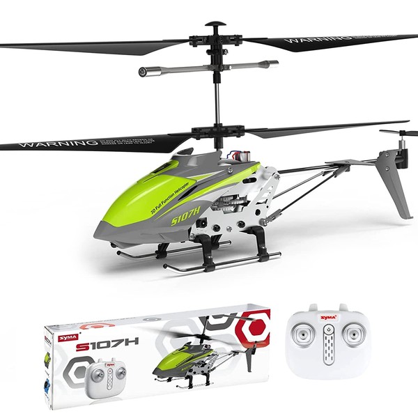 Cheerwing Remote Control Helicopter,SYMA S107H RC Helicopter with Altitude Hold, One Key Take Off/Landing,Mini Helicopter with Gyro for Adults Kids(Green)