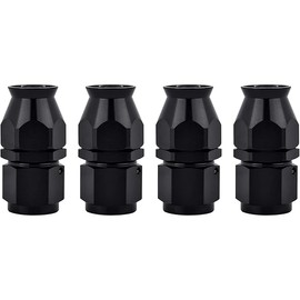 EVIL ENERGY 6AN PTFE Hose End Fitting Straight Black for PTFE Hose Only 4PCS