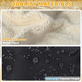 Orzbow Pram Hand Warmer, Weatherproof Hand Warmer, Pram, Oeko-Tex Standard 100, Sturdy Hand Muff for Pushchairs with Berber Fleece and Firm Fit, Machine Washable, Black