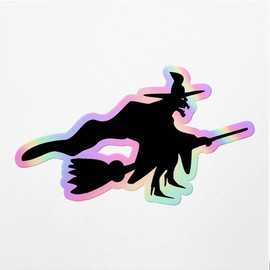 Holographic Decal Stickers Of Witch Flying Premium Waterproof Vinyl Decal Stickers For Laptop Phone Accessory Helmet Car Window Mug Tuber Cup Door Wall Decoration ANDVER3f33940HO110422