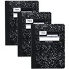 Mead Composition Notebook, 3 Pack, Wide Ruled Paper, 7-1/2" x
