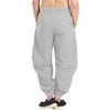 perdontoo Mens Casual Cotton Linen Pant Elastic Waist Drawstring Yoga