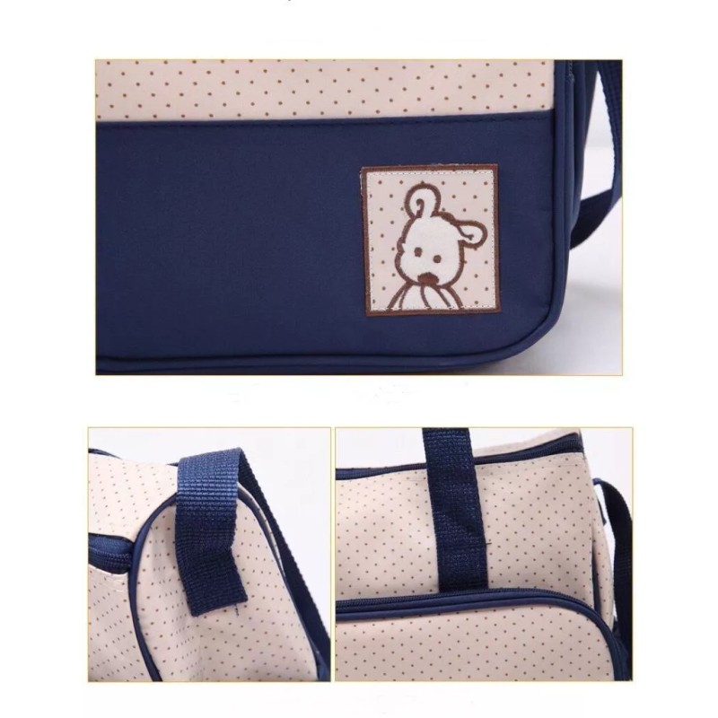 BOSSCO Set 5 Bolsas Panaleras Cambiador Bebe Botella Viaje Multiuso