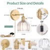 Shenmoyl Plug in Wall Sconce, Transparent Tulip Glass Lampshade Wall