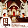 DoubleFill Solid Wood Prayer Bench Stool with Shelf and Cushion