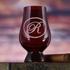 Red Glencairn Whisky Glass With Monogram (Single 1)