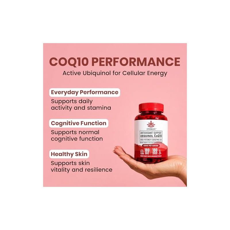 CoQ10 Ubiquinol 400mg – 180 Capsules – 6 Month Supply