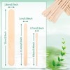 150 Pcs Assorted Style Eyebrow Wax Sticks Waxing Applicator Wooden