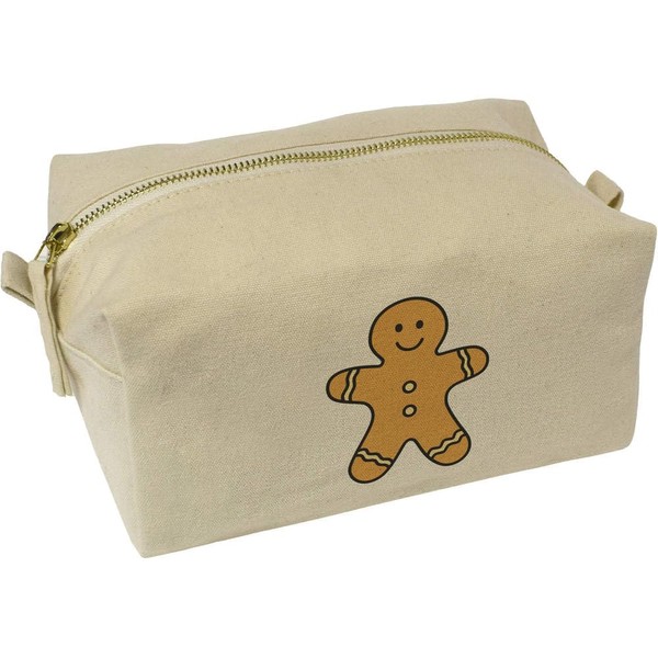 'Gingerbread Man' Canvas Wash Bag/Makeup Case (CS00044179)