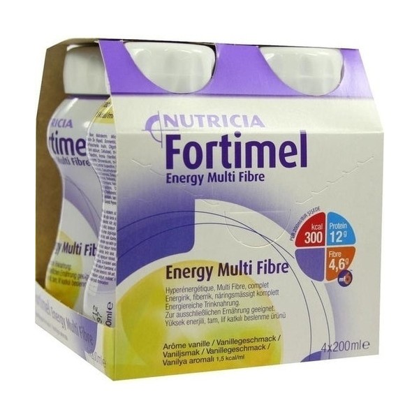Fortimel Energy Multi Fiber Vanilla Flavor 4x200 ml