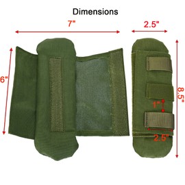 2 Pack Detachable Vest Shoulder Strap Pads Fit 2'' (Maximum 2.5'') Sling Bags Guitars Backpack Messenger Bag Shoulder Straps Comfort Soft Cushion Strap Pads for FCPC JPC Vests (Green)