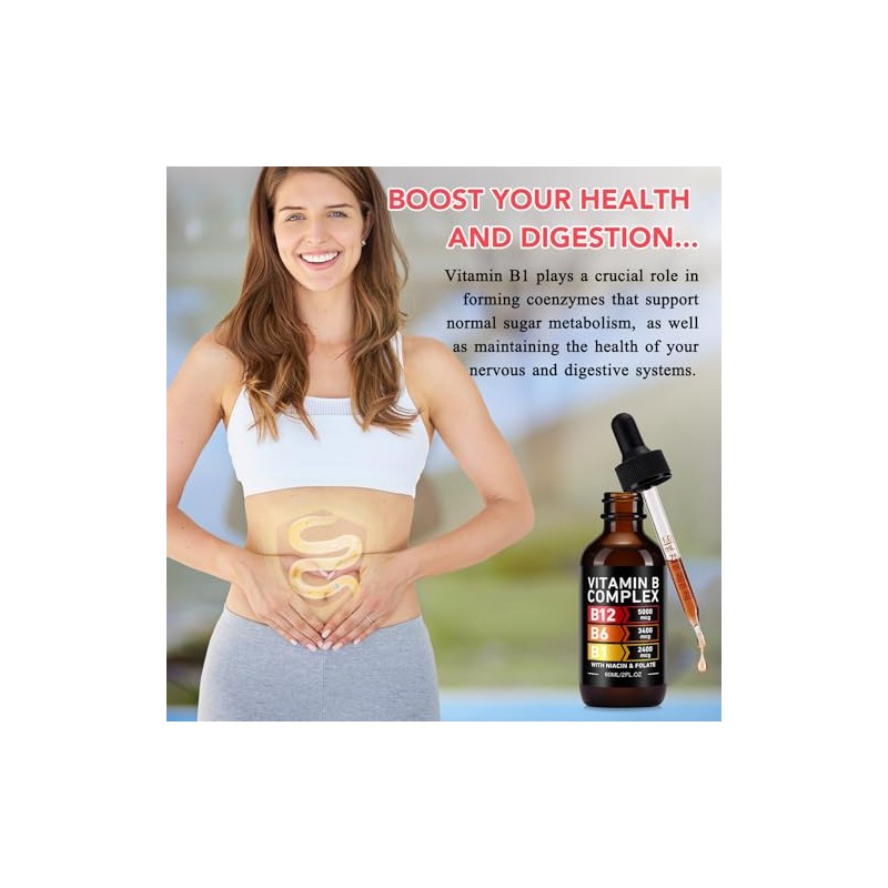 Liquid Vitamin B Complex Drops – Methylcobalamin B12 & B6