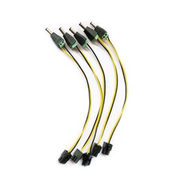 Thsion 2.5mm Plug to 6 Pin 12V Input ATX Power Supply Connectors Cable - Male DC Power Cable for Pico PSU and Power Adapter - 5 Pack