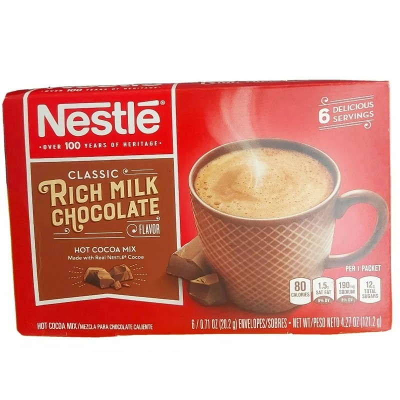 NESTLE CLASSIC RICH MILK CHOCOLATE HOT REAL COCOA MIX BOX