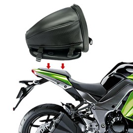 COOLEAD Motorcycle Seat Bag, Waterproof, Cowl Shape, Large Capacity, Expandable from 10L to 14L, Impact Resistant, Built-In Sorting Pocket, Scratch Resistant, Anti-Theft, Includes Fixed Belt, Shoulder