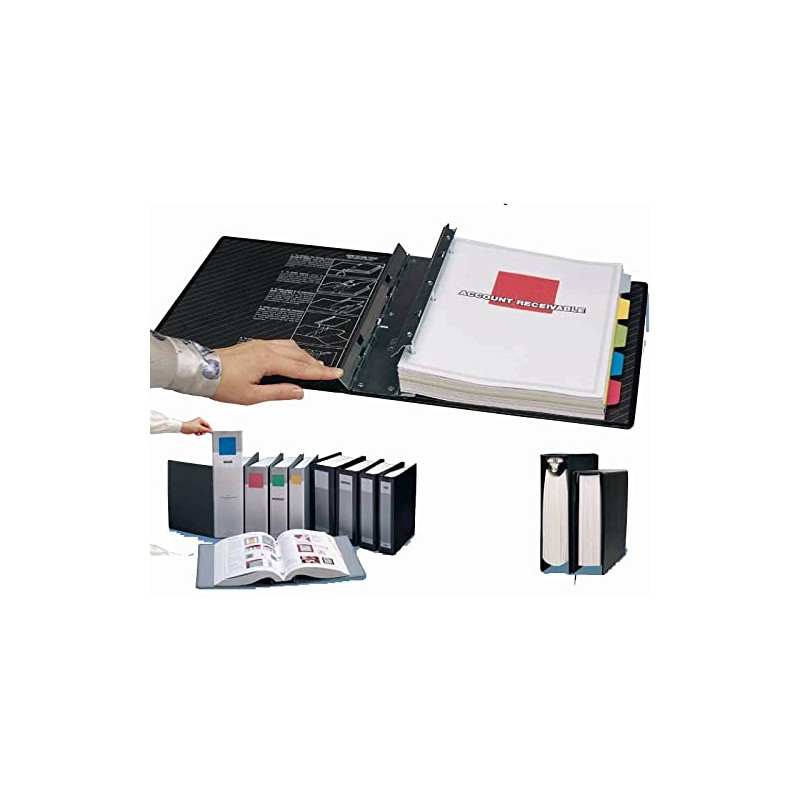 ProFolio by Itoya, SpringPost Binder - 5 Interchangeable Color-Coded Spines