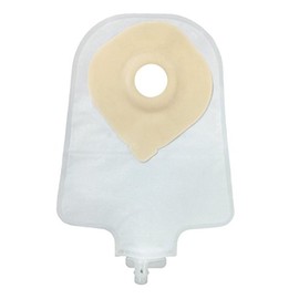 Securi-T USA 9" 1-Piece Urinary Pouch Convex Pre-Cut 3/4" Transparent Flip-Flow Valve (includes 10 caps 1 Night Adapter)