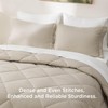 Bedsure Full Size Comforter Set - 7 Pieces Reversible Beige