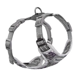 ThinkPet Reflective Breathable Soft Air Mesh No Pull Puppy Choke Free Over Head Vest Harness for Puppy Small Medium Dogs and Cats Grey X-Small