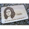 ADELE HELLO CHOPPING CUTTING CHEESE BOARD PLACE MAT ENGRAVED WOODEN