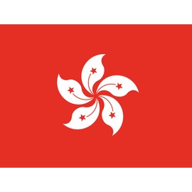 Ontrada Blechschild 20x30cm gewölbt Hongkongs Flag of Hong Kong Deko Geschenk Schild