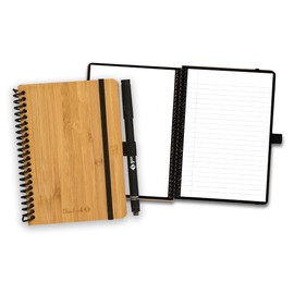 BAMBOOK Classic Notebook - Bamboo Wood Hardcover - A6 - Blank & Lined, Reusable Notebook, Notepad, Reusable Notebook