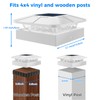 Peasur 4x4 Solar Post Cap Lights Outdoor with 3 Lighting