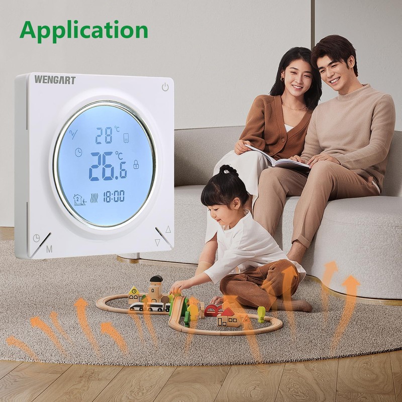 Wengart Water Heating Thermostat WG106,Weekly Programming,Digital LCD Display,Easy Operation,Suitable For