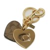 Coach 91478IMKHA Key Ring, Heart, Signature Leather, Outlet Product