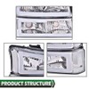 LQI LED DRL Headlights Assembly Compatible with Silverado/Avalanche 2003-2007 (Fit