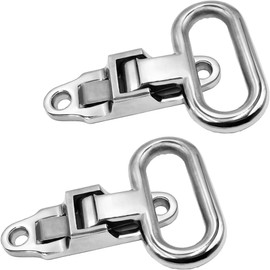 YANYUCB 2 Pack 4.3 x 1.83 inch Folding Mast Step Safety Marine Stainless Steel 316 for Boat,Yacht,Car,Rv,Truck Transom
