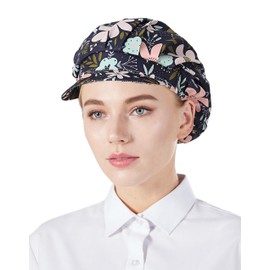 Nanxson 3pcs Chef Hats for Women Men Chef Caps Work Hats Kitchen Cooking Bakers Hat for Food Service with Brim