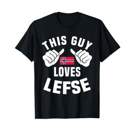 Funny Lefse Lover Saying Norwegian Flag Lefse Outfit For Men T-Shirt