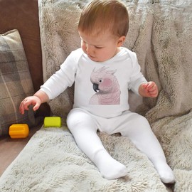 Azeeda 6-12 Monate 'Molukkenkakadu' Baby Strampler/Schlafanzug (SS00103679)