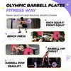 Egles Vibrant Pink Weight Plates, Rubber Barbell Plates, 2-inch Olympic