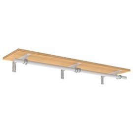 bimiti Mounted Closet Systems with Removable Shelves & Hanging Rods - Solid Wood Wall-Mounted Wardrobe Organizer for Bedroom, Walk-in Closet, 47.2in Space Saving Closet Storage System