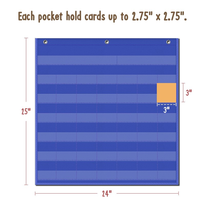 EAMAY Classroom Monthly Calendar Pocket Chart for 2.75 * 2.75