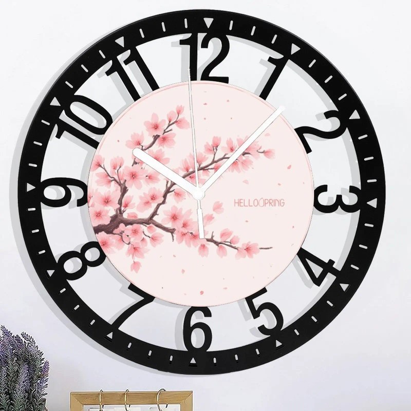 25cm Circular Iron Wall Clock with a Desert Mesassheet size:
