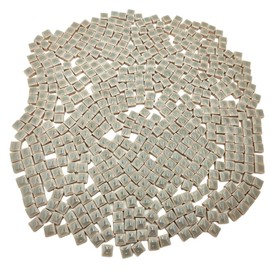 500PCS / 1.1LB Square Ceramic Mosaic Tiles, 0.4 x 0.4 inch Handmade Making Creative Micro Mosaic Tiles for DIY Art and Home Decorations (Grey)