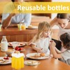 8 Pack 100ml Plastic Juice Bottles,Reusable Small Clear Juice Container,Mini